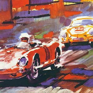 Auto Racing Canvas Artwork