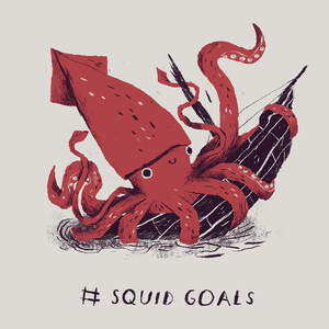 Squid Canvas Art Prints